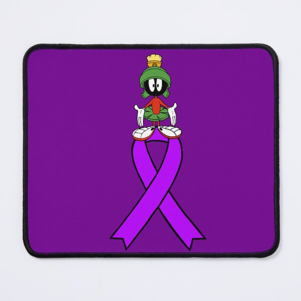 Item preview, Classic Cartoon Alien Standing on an Awareness Ribbon (Purple) designed and sold by CaitlynConnor.