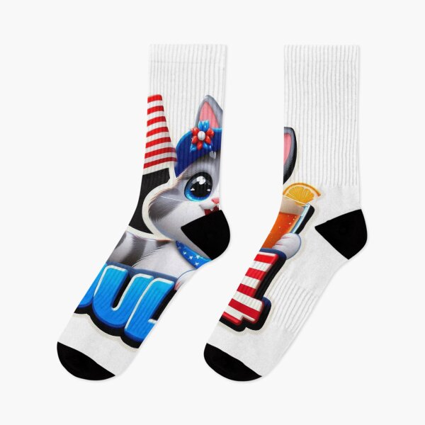 Item preview, Holiday Cat Stickers #5 Independence Day Designs designed and sold by Kinyah88.