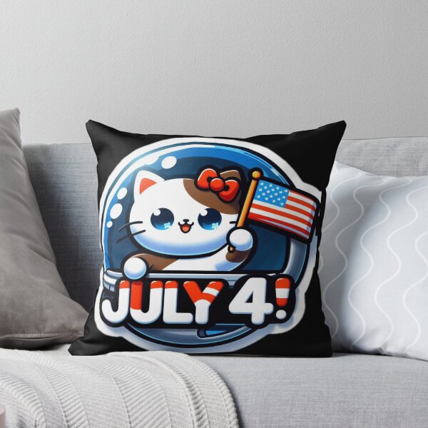 Item preview, Holiday Cat Stickers #8 Independence Day Designs designed and sold by Kinyah88.