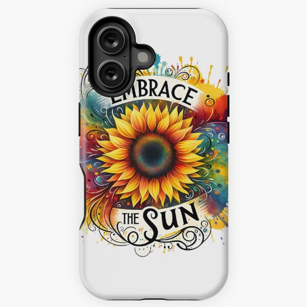Umarme die Sonne, Sonnenblumen für den Sommer "Embrace the sun" iPhone Robuste Hülle