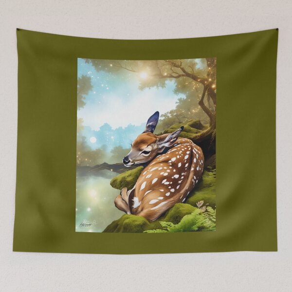 Item preview, Fawn Sleeping By the Pond designed and sold by Patricia Howitt.
