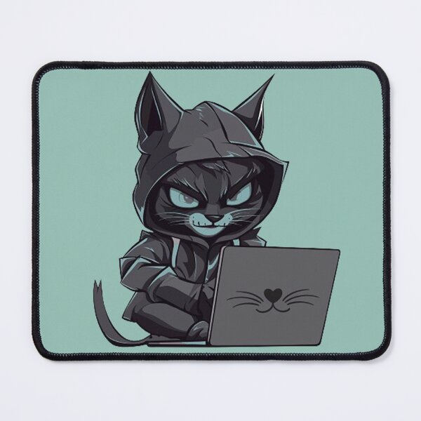 Item preview, Hacker Black Cat designed and sold by Vicky021.