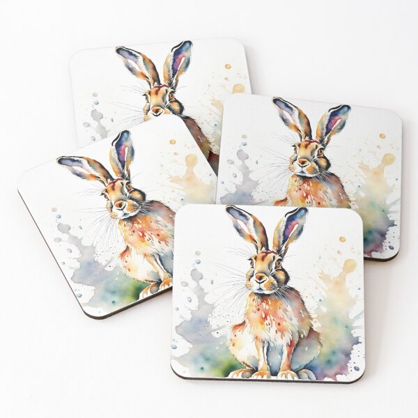 Item preview, Watercolor hare designed and sold by kessandco.