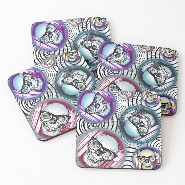 Item preview, scary but nerdy skulls lookin crazy too designed and sold by Oh-Marsha.