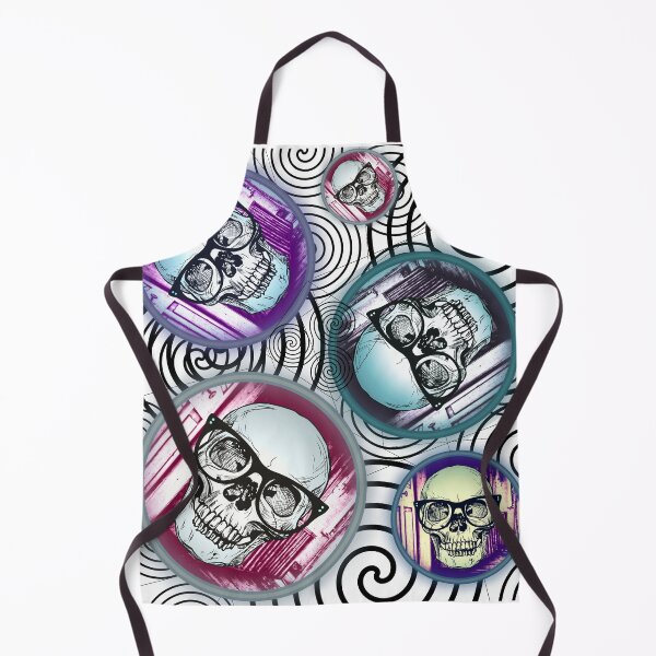 Item preview, scary but nerdy skulls lookin crazy too designed and sold by Oh-Marsha.