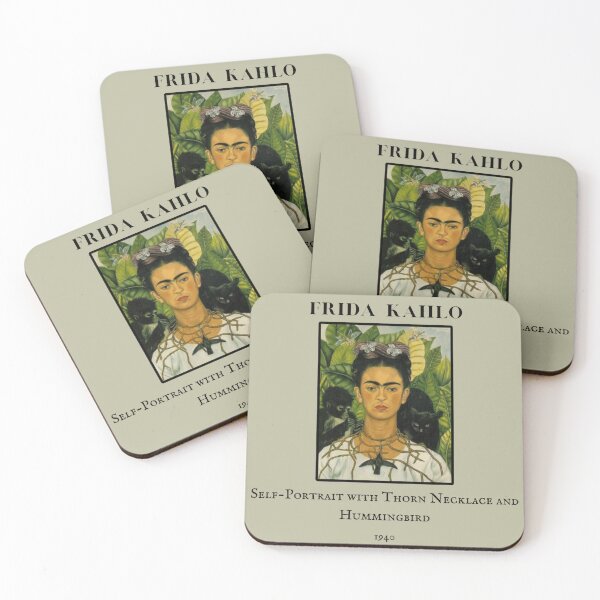 Item preview, Self-Portrait with Thorn Necklace and Hummingbird | Frida Kahlo designed and sold by Studio AJ.