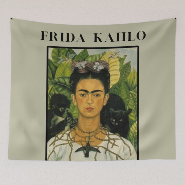 Item preview, Self-Portrait with Thorn Necklace and Hummingbird | Frida Kahlo designed and sold by Studio AJ.