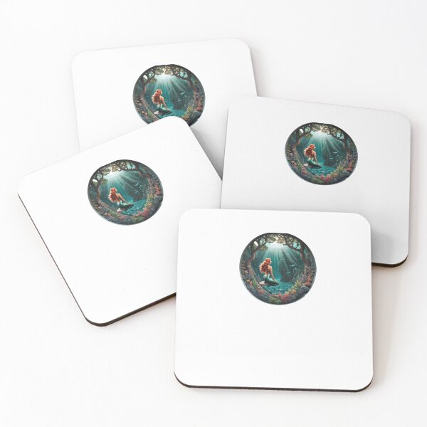 Item preview, Cosmic Underwater Mermaid in Beautifully Underwater lanscape designed and sold by EmeraldCauldren.