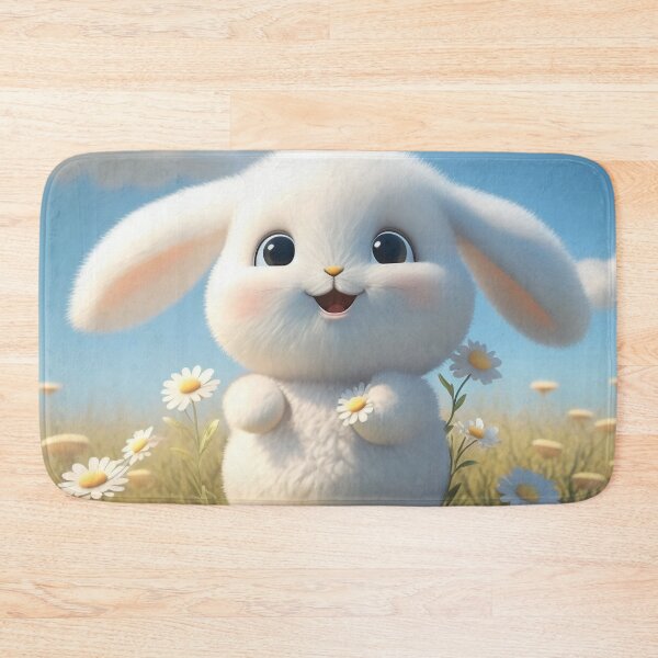 Item preview, Cute white bunny, spring meadow designed and sold by Mauswohn.