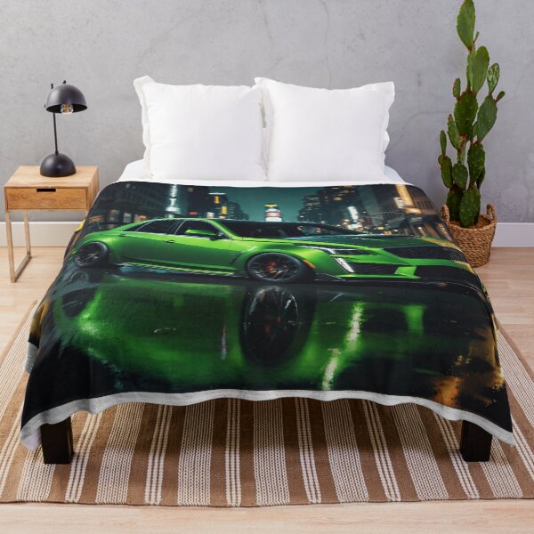 Aperçu de l'œuvre Cadillac CTS-V réglée en vert 2 créée et vendue par Salimgor Hangaround Music.