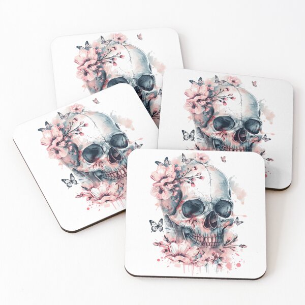 Item preview, Pastel Skull Flowers designed and sold by NicolasGlowArt.