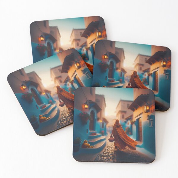 Item preview, Blue houses designed and sold by Vibranta Studio.