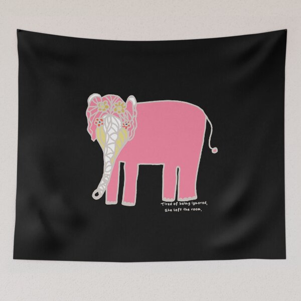 Item preview, "The Pink Elephant In The Room". designed and sold by SalsySafrano.