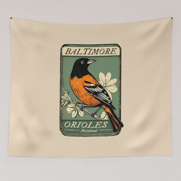 Artikelvorschau, Baltimore Orioles repräsentiert Maryland Der Pirolvogel im Vintage-Stil entworfen und verkauft von FociCreate.