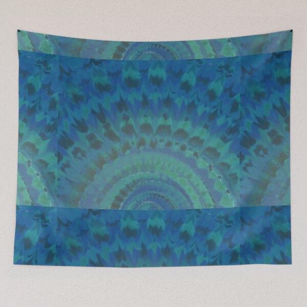 Item preview, Patrón de teñido anudado de pavo real designed and sold by AuroraXGreen.