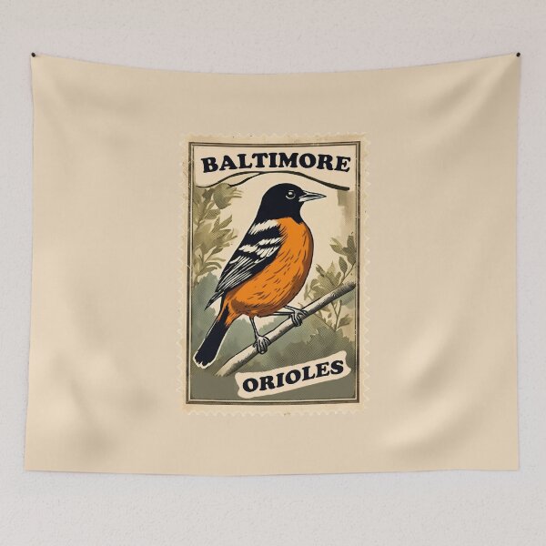 Item preview, Baltimore Orioles Bird Old Stamp of Maryland in Vintage Baseball designed and sold by FociCreate.