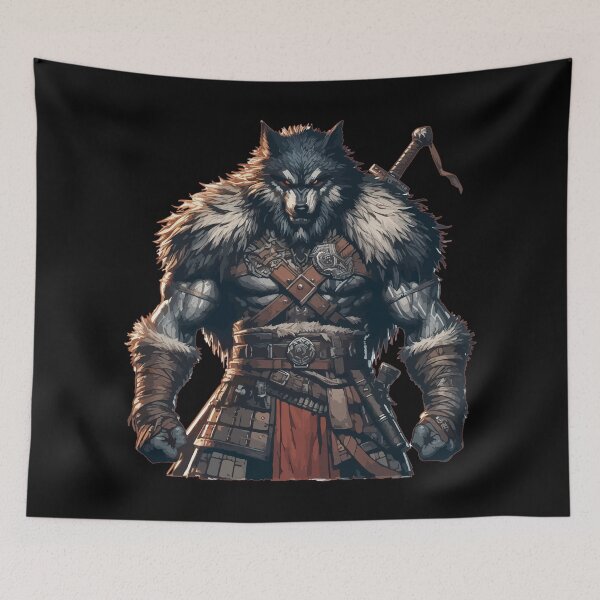 Item preview, Wolf Fenrir Norse Mythology Viking designed and sold by TomFrontierArt.