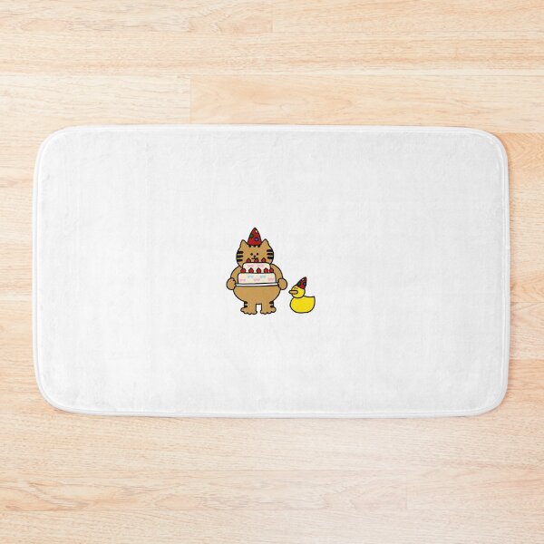 Item preview, a Cat and a Duck with a cake designed and sold by superbaechoo.