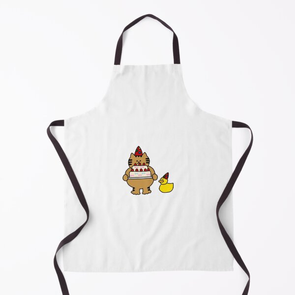 Item preview, a Cat and a Duck with a cake designed and sold by superbaechoo.