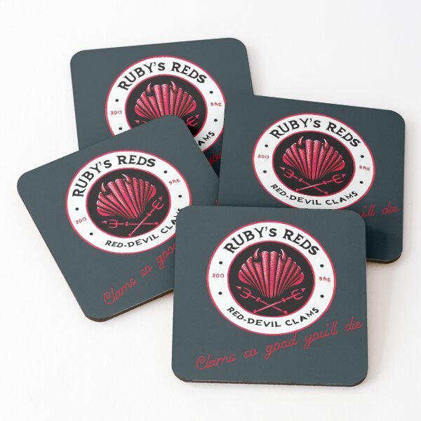 Item preview, Ruby's Reds - Red-Devil Clams - So Good You'll Die designed and sold by Corinne Alexa Jackson.