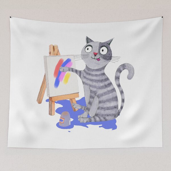 Item preview, painter cat designed and sold by BessoChicca.