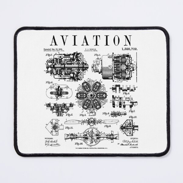 Item preview, Aviation Pilot Airplane Engine Aircraft Vintage Patent designed and sold by GrandeDuc.