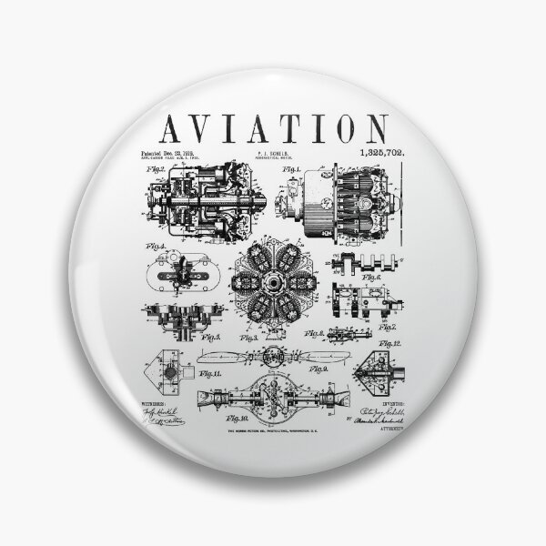 Item preview, Aviation Pilot Airplane Engine Aircraft Vintage Patent designed and sold by GrandeDuc.