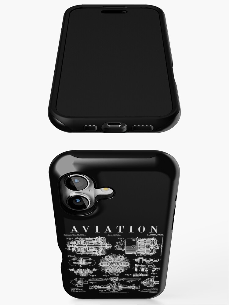 Aviation Pilot Airplane Engine Aircraft Vintage Patent iPhone Case