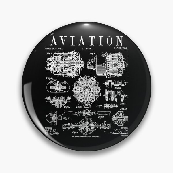 Item preview, Aviation Pilot Airplane Engine Aircraft Vintage Patent designed and sold by GrandeDuc.