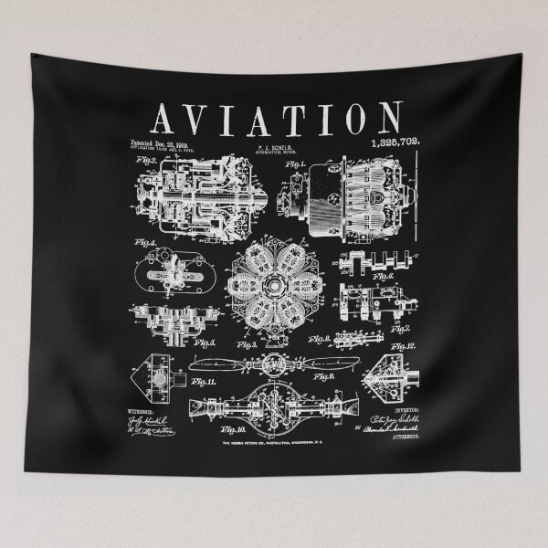 Item preview, Aviation Pilot Airplane Engine Aircraft Vintage Patent designed and sold by GrandeDuc.