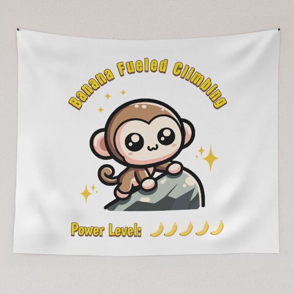 Item preview, Cute Monkey Climbs a Rock Kawaii Kids designed and sold by Bouldershop.