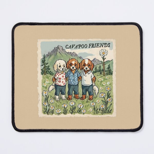 Item preview, Me and My Cavapoo Friends Always Together Cavapoo Puppies and Dogs designed and sold by FociCreate.