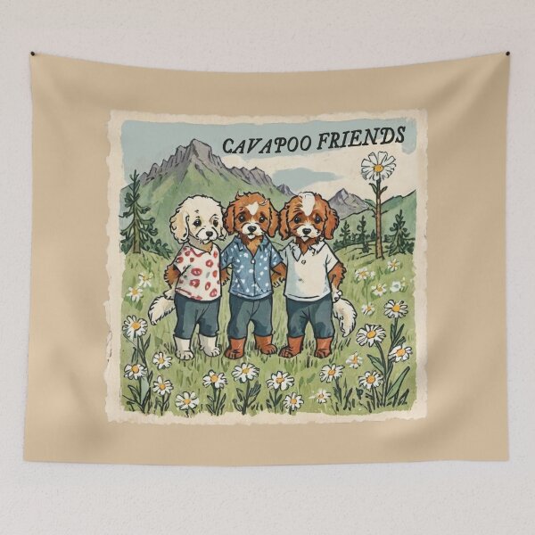 Item preview, Me and My Cavapoo Friends Always Together Cavapoo Puppies and Dogs designed and sold by FociCreate.
