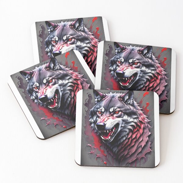 Item preview, Portrait of a Raging Wolf with Blood Lust designed and sold by ridhifashion.