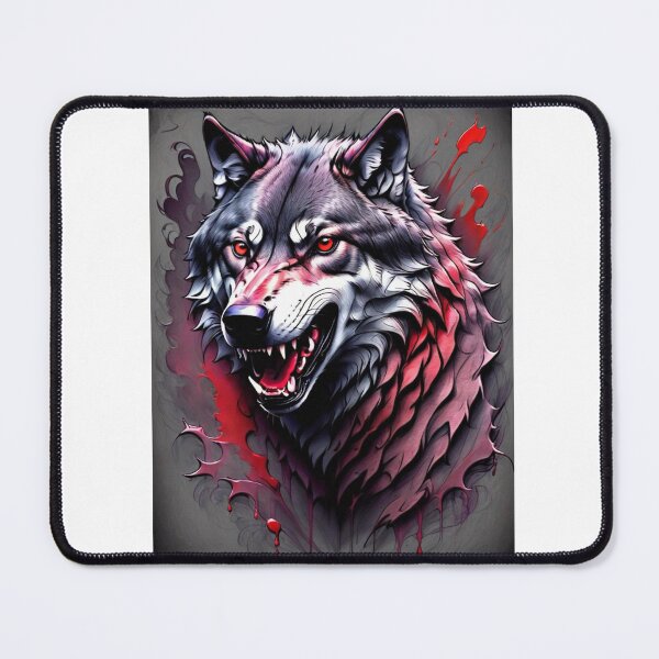 Item preview, Portrait of a Raging Wolf with Blood Lust designed and sold by ridhifashion.