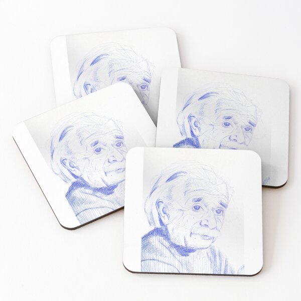 Item preview, Albert Einstein portrait illustration designed and sold by Arthur Loeuil.