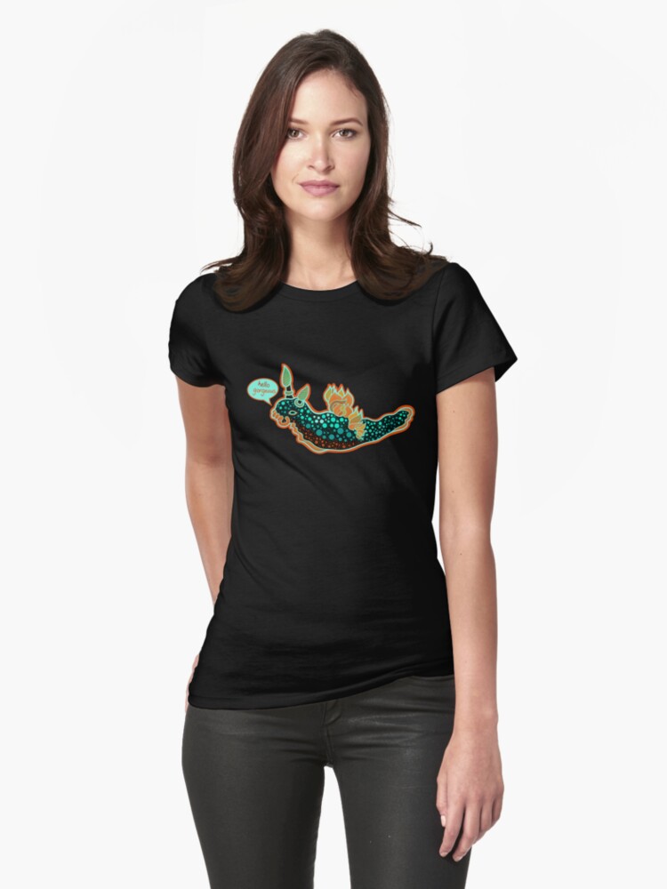 Thumbnail 1 of 3, Fitted T-Shirt, Hello gorgeous designed and sold by KatScarlet.