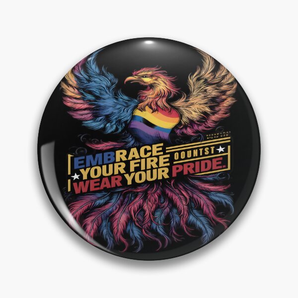 Item preview, Pride Month Phoenix: Embrace Your Fire, Wear Your Pride designed and sold by Wishing-Wings.
