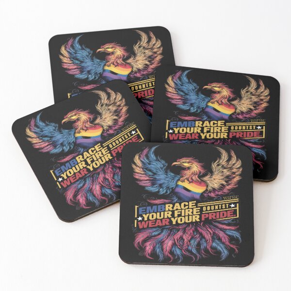 Item preview, Pride Month Phoenix: Embrace Your Fire, Wear Your Pride designed and sold by Wishing-Wings.