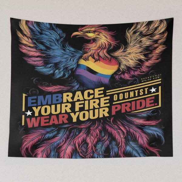 Item preview, Pride Month Phoenix: Embrace Your Fire, Wear Your Pride designed and sold by Wishing-Wings.