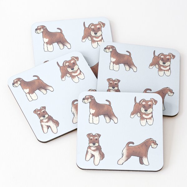 Item preview, Brown and white miniature schnauzer pack  designed and sold by Artofmayara.