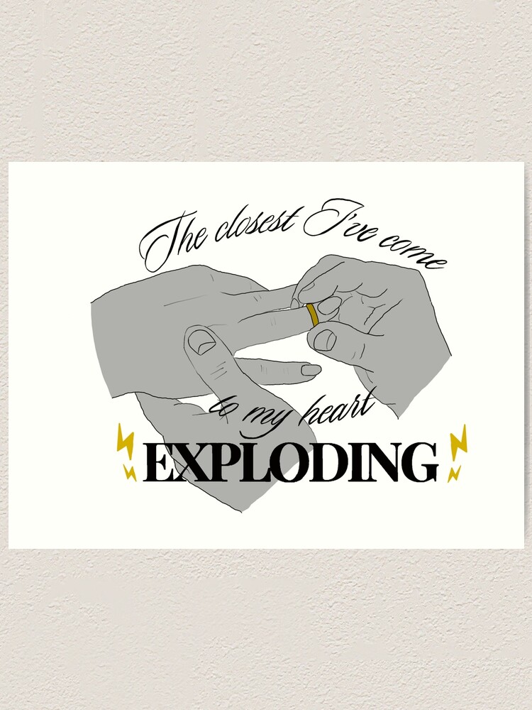 Thumbnail 1 of 3, Art Print, Heart Exploding designed and sold by DelilaDabbles.