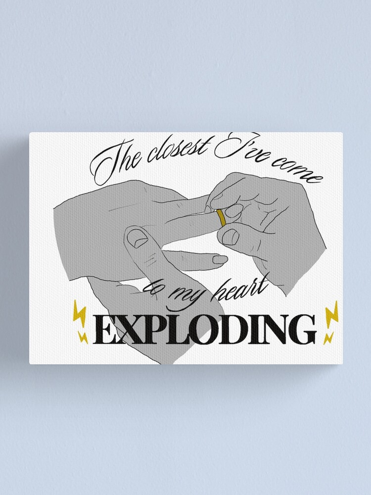 Thumbnail 1 of 3, Canvas Print, Heart Exploding designed and sold by DelilaDabbles.