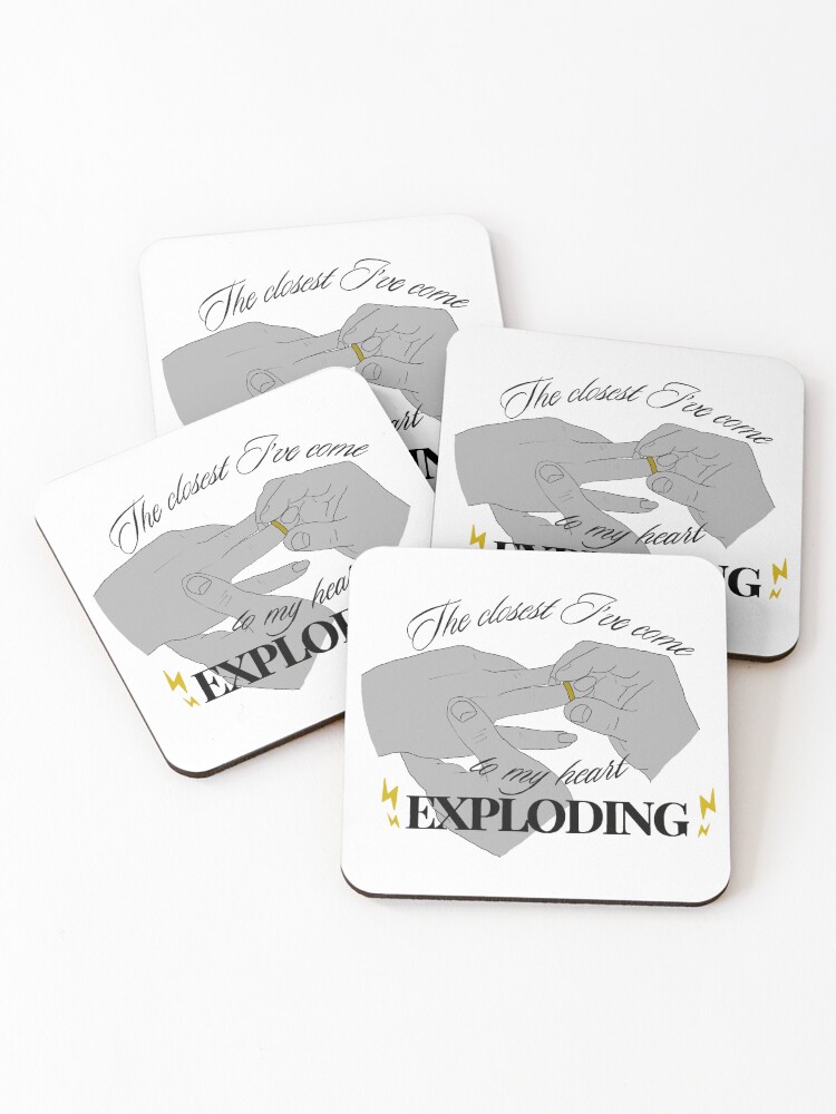 Thumbnail 1 of 5, Coasters (Set of 4), Heart Exploding designed and sold by DelilaDabbles.