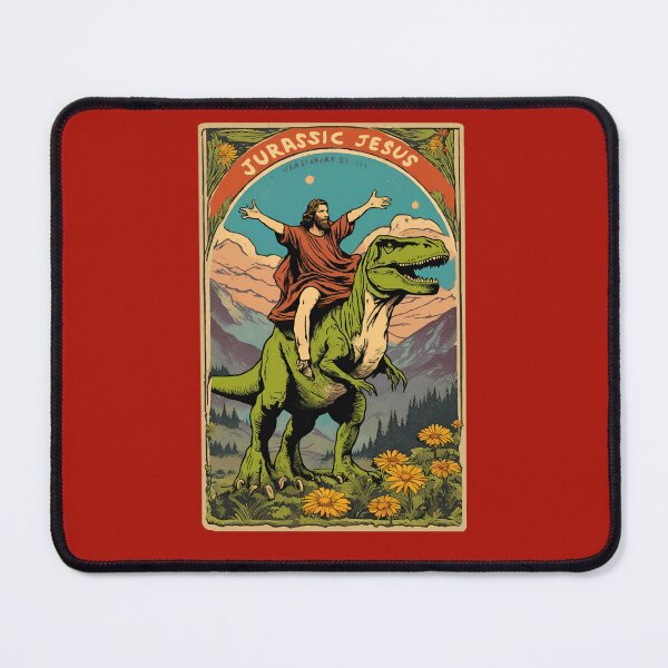 Item preview, Funniest Jesus Riding Dinosaur Tyrannosaurus Christ Pride in Jurassic Period designed and sold by FociCreate.