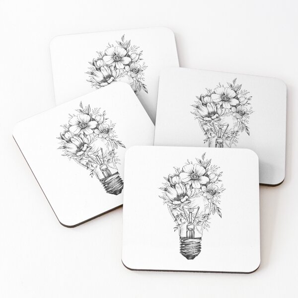 Item preview, Light bulb with flowers designed and sold by taniasofia.