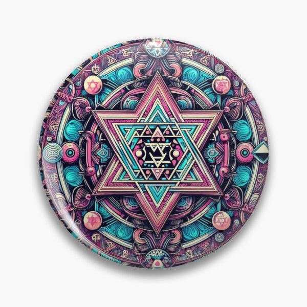Item preview, Jewish Kabbalah Pattern with Psychedelic Aesthetic  designed and sold by Teepot888.