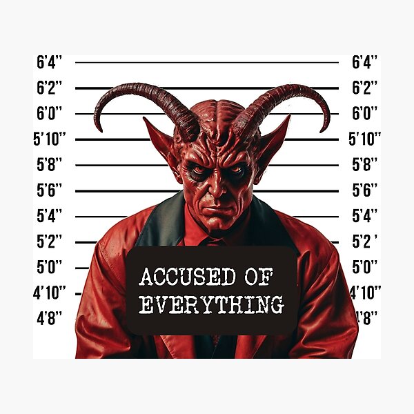 Item preview, Satan Police mugsghot designed and sold by Attic-Junk.