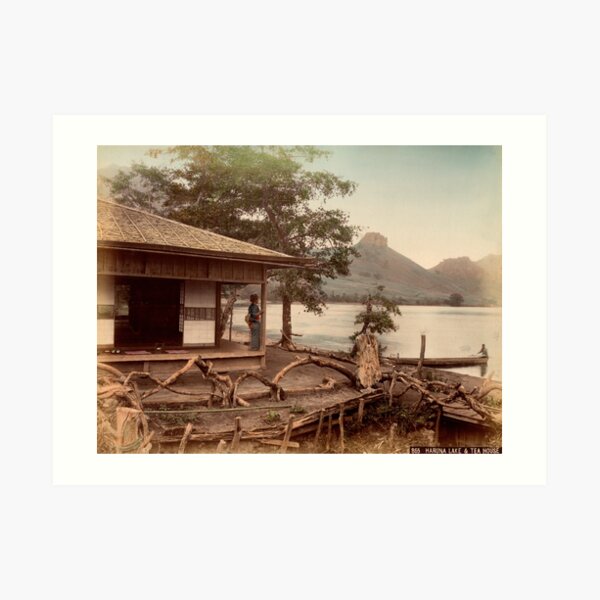 Haruna Lake tea house Art Print