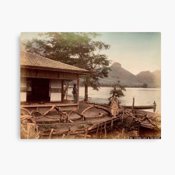 Haruna Lake tea house Canvas Print